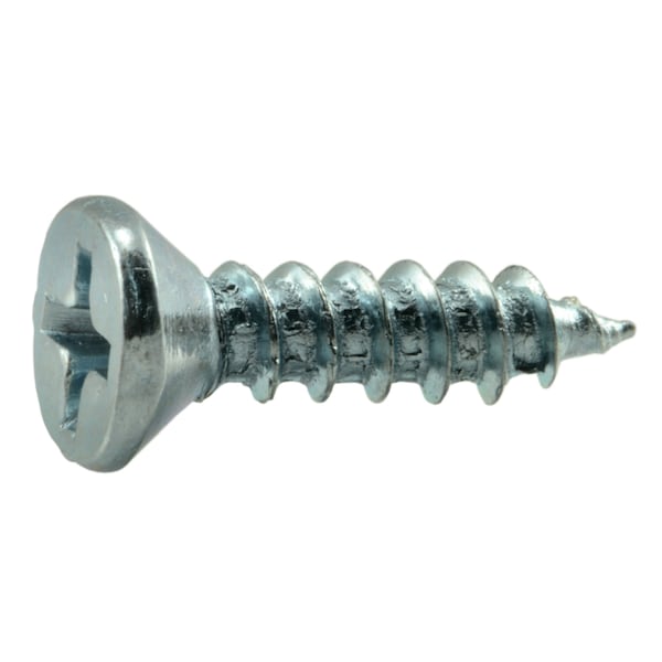 Midwest Fastener Wood Screw, #7, 5/8 in, Zinc Plated Steel Flat Head Phillips Drive, 100 PK 02543 - main